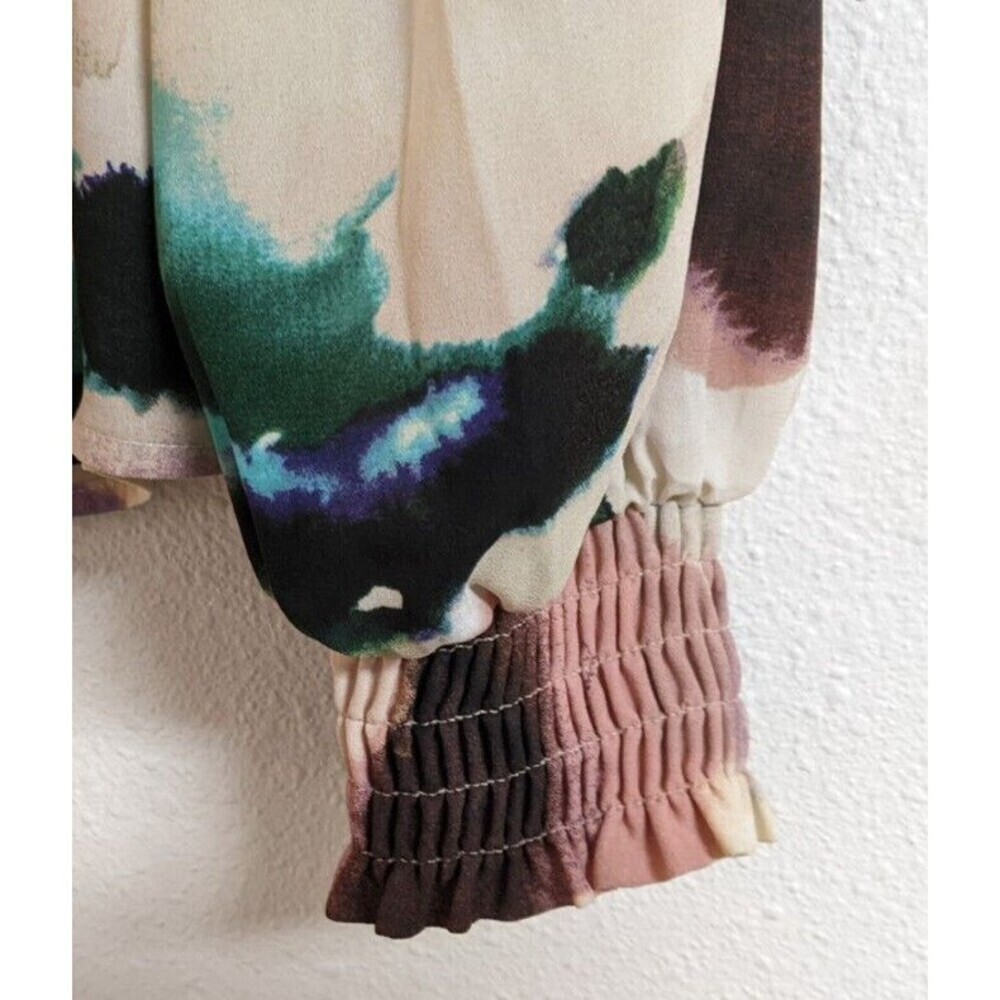 NEW~Women's Cabi #4341 Mystic Blouse in Aurora Floral Watercolor Size Small - Picture 9 of 11